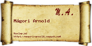 Mágori Arnold névjegykártya